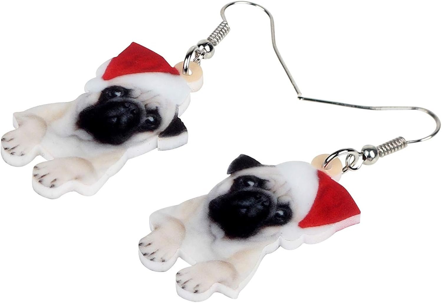 Bonsny Acrylic Drop Dangle Christmas Gifts Dog Puppy Doggy Earrings Ornaments Decorations Jewelry For Women Accessories