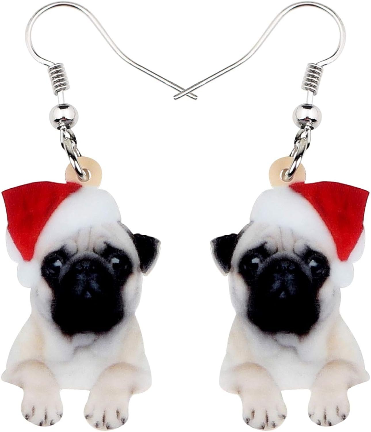 Bonsny Acrylic Drop Dangle Christmas Gifts Dog Puppy Doggy Earrings Ornaments Decorations Jewelry For Women Accessories